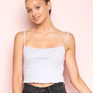 Brandy Melville Burnt Orange Alani Ruffle Tank!